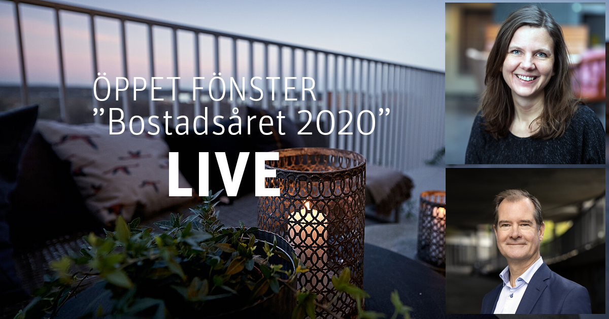 Elin Olsson och Mårten Lilja summerar bostadsåret 2020 live på Facebook