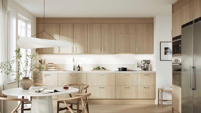 Vedum kök vitpigmenterad ek