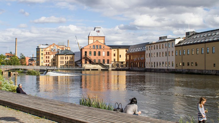 Motala ström i centrala Norrköping