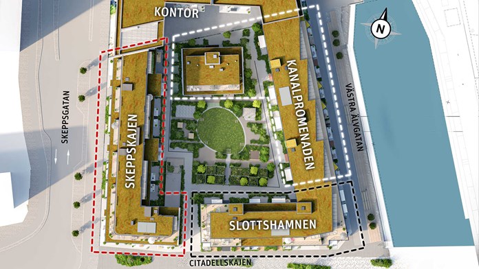 Situationsplan Citadellkajen Malmö