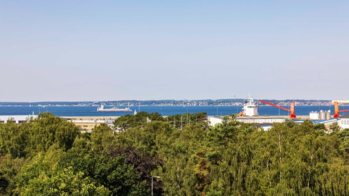 Brf Panoramautsikten utsikt över sundet