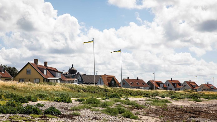 Hus vid stranden i Torekov