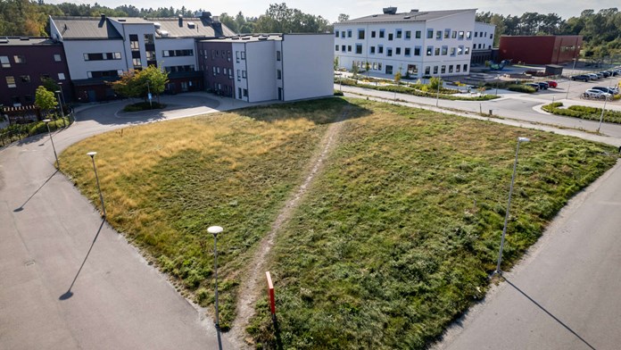 Tomten där huset ska byggas